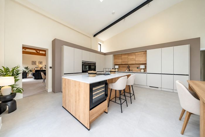Open-plan kitchen with island